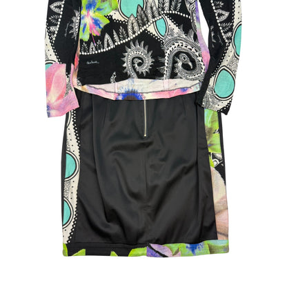 Vintage Class Cavalli Set ( Rock & Top) schwarz / bunt Gr. M