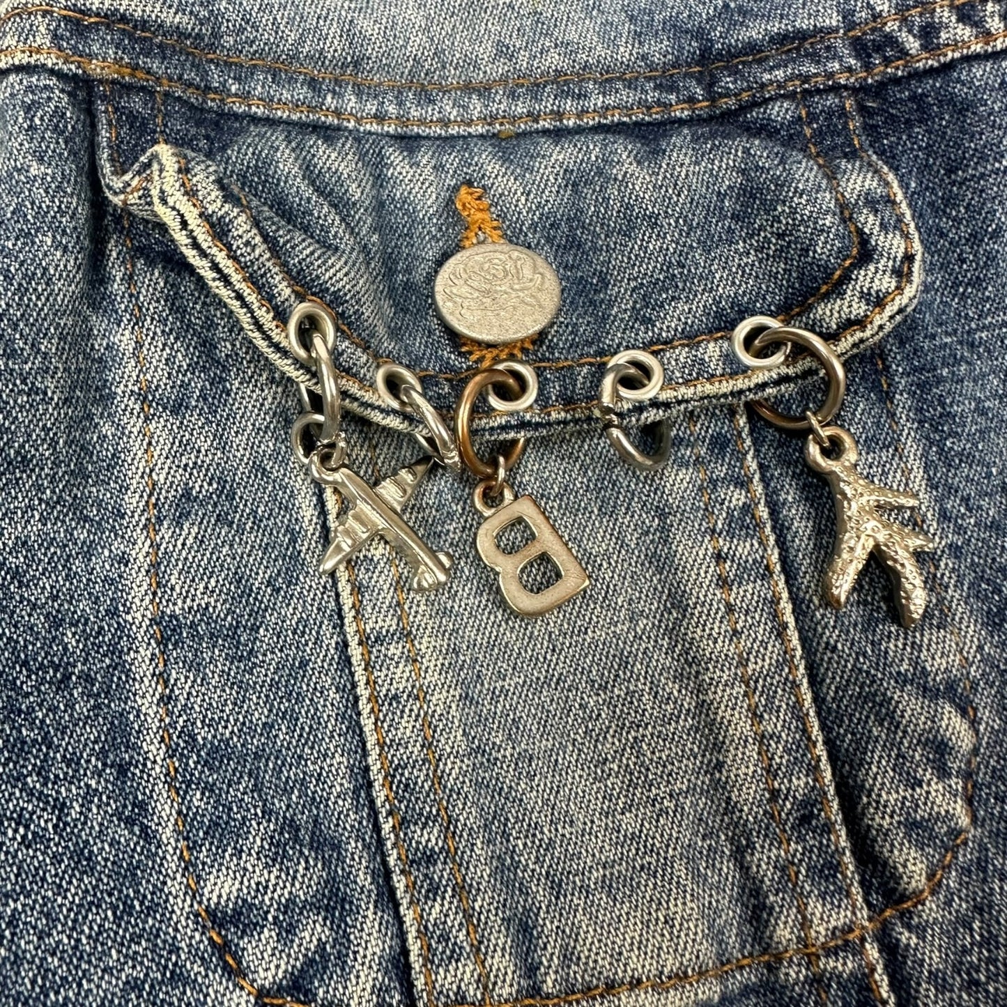 Vintage Blumarine Jeans Jacke blau Damen S