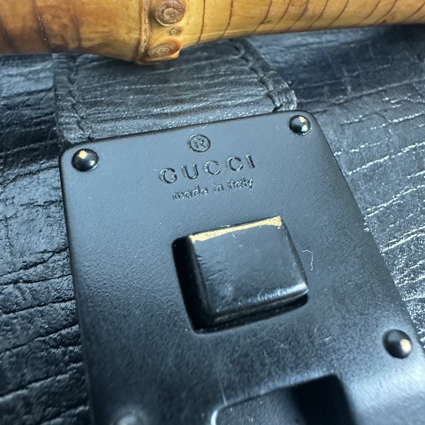 Vintage Gucci Bambo Handtasche schwarz