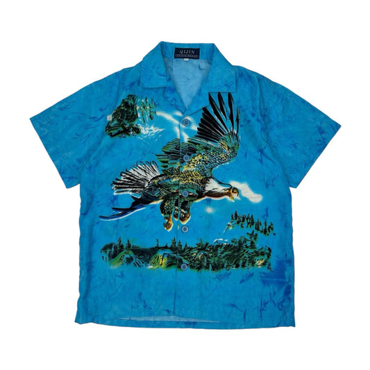 Vintage Qijin Hemd blau Gr. S