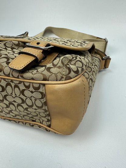 Coach Signature Messenger Umhängetasche beige/braun