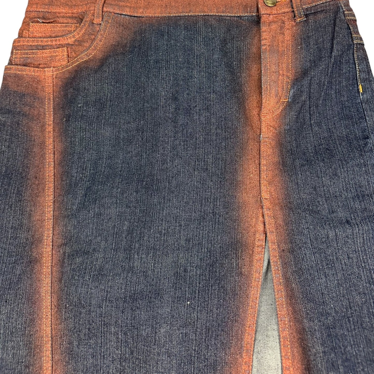 Vintage Just Cavalli Jeans Rock blau / bronze 44