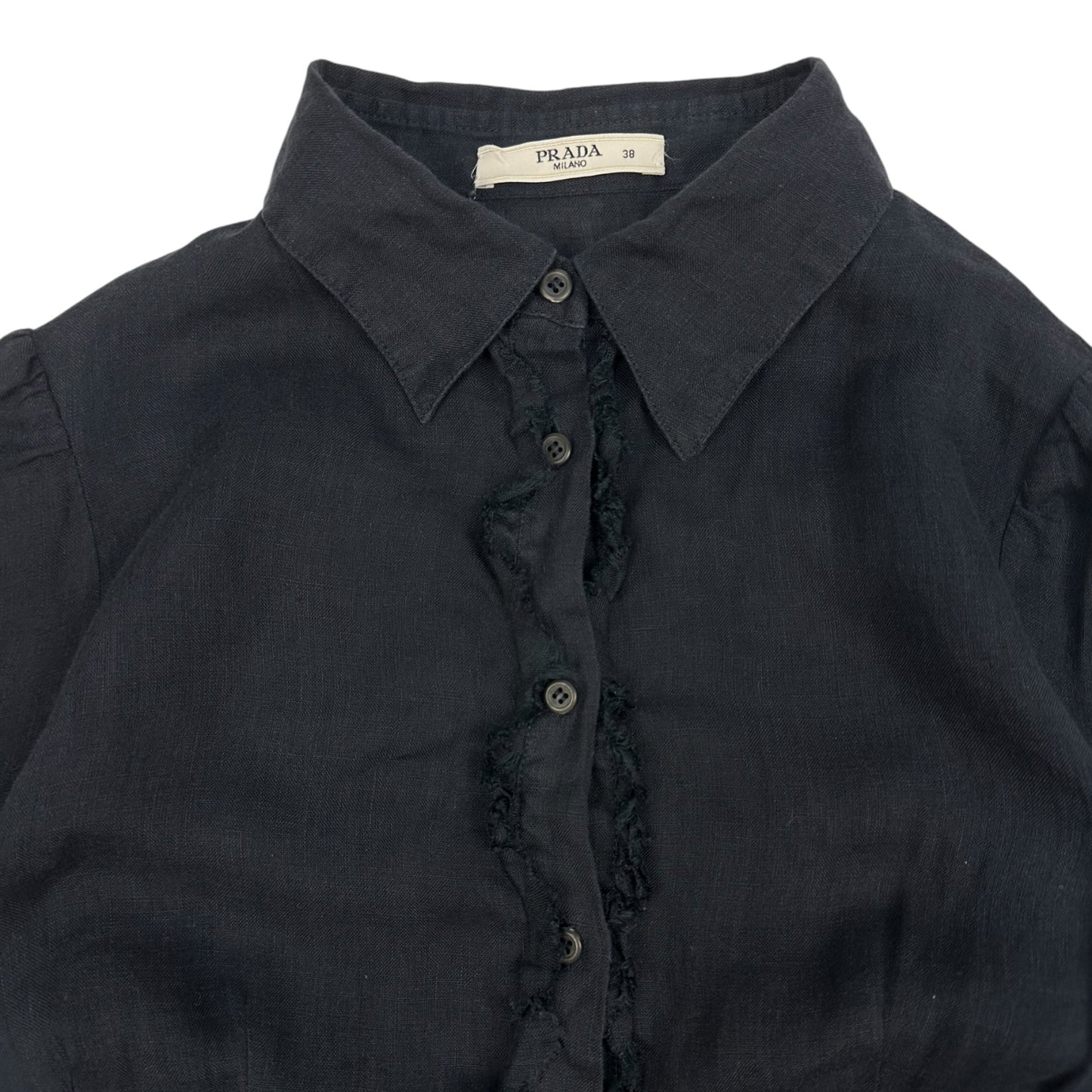 Vintage Prada Bluse schwarz 38