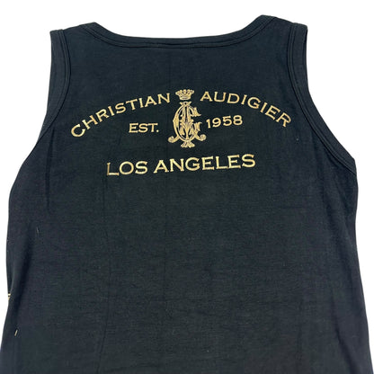 Vintage Christian Audigier Top schwarz Damen M