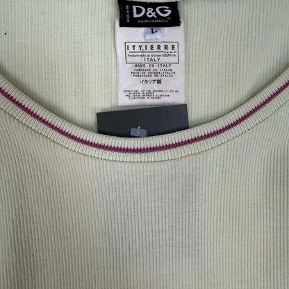Vintage Dolce & Gabbana Top hellgelb Gr. L