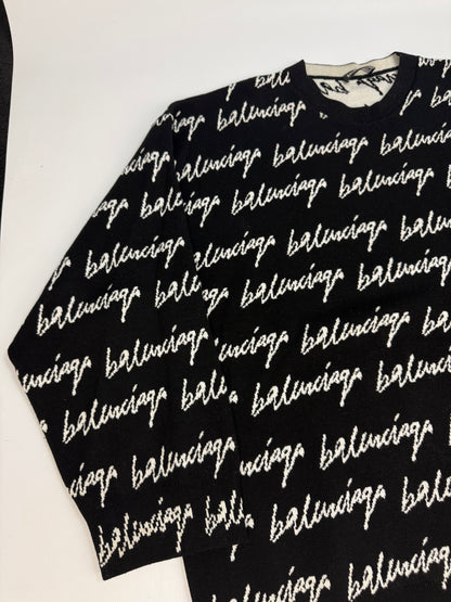 Balenciaga Pullover schwarz / weiß Gr. Frauen XL