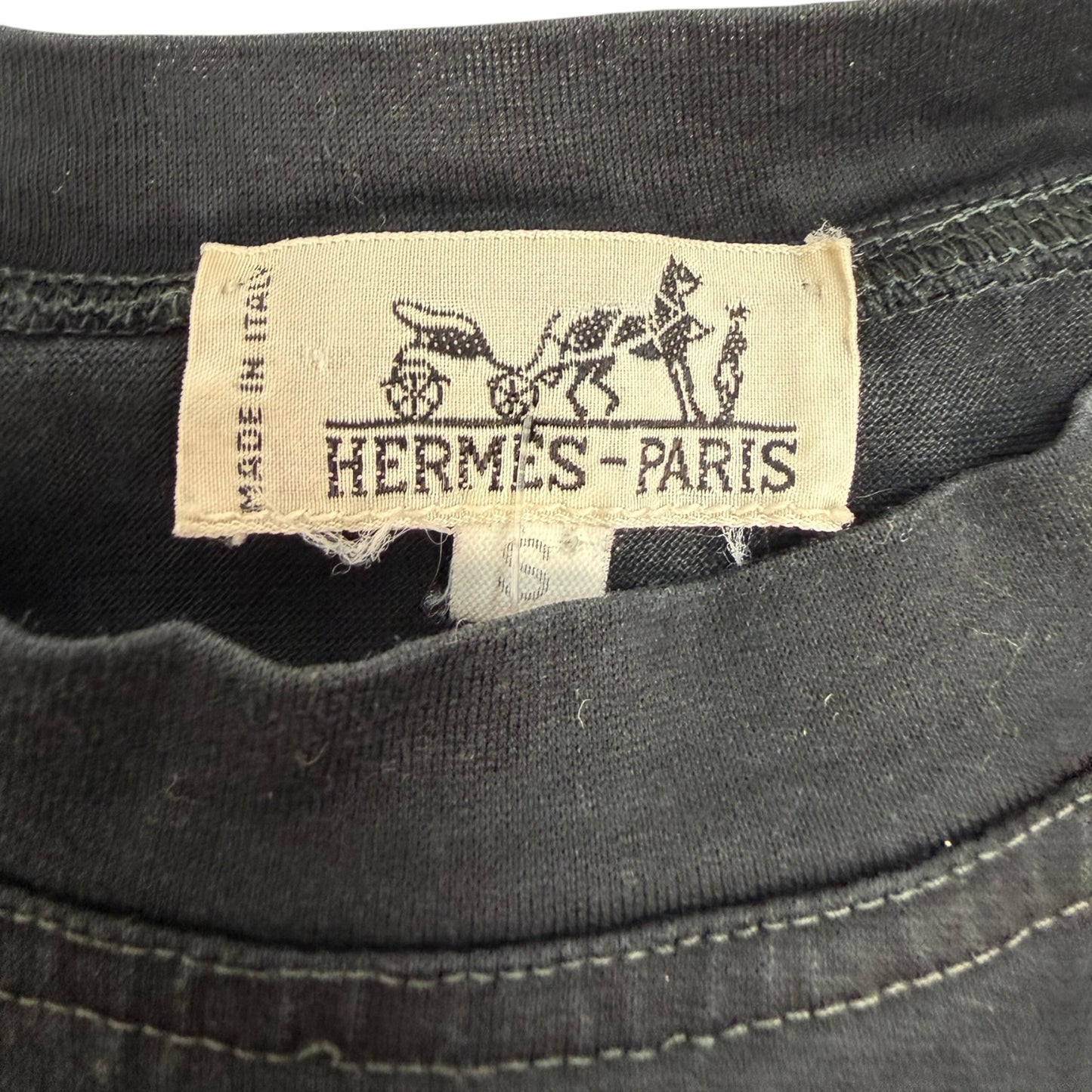 Vintage Hermes Reiter T-Shirt schwarz Gr. S