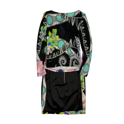 Vintage Class Cavalli Set ( Rock & Top) schwarz / bunt Gr. M