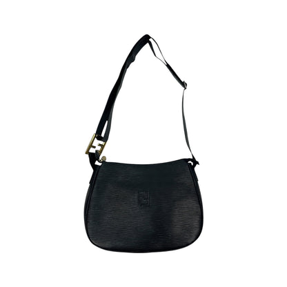 Vintage Fendi Umhängetasche navy blau/gold