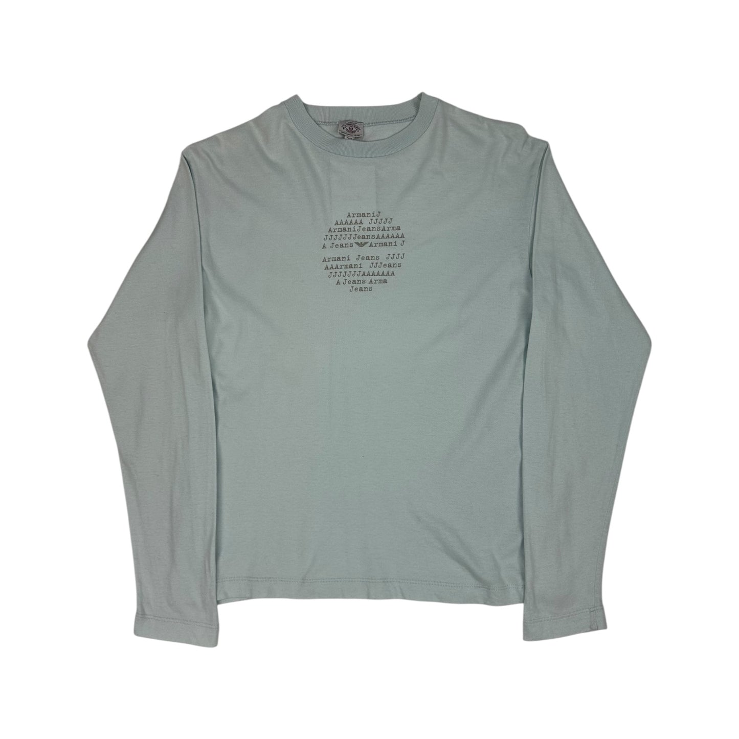 Vintage Armani Longsleeve hellblau Damen M