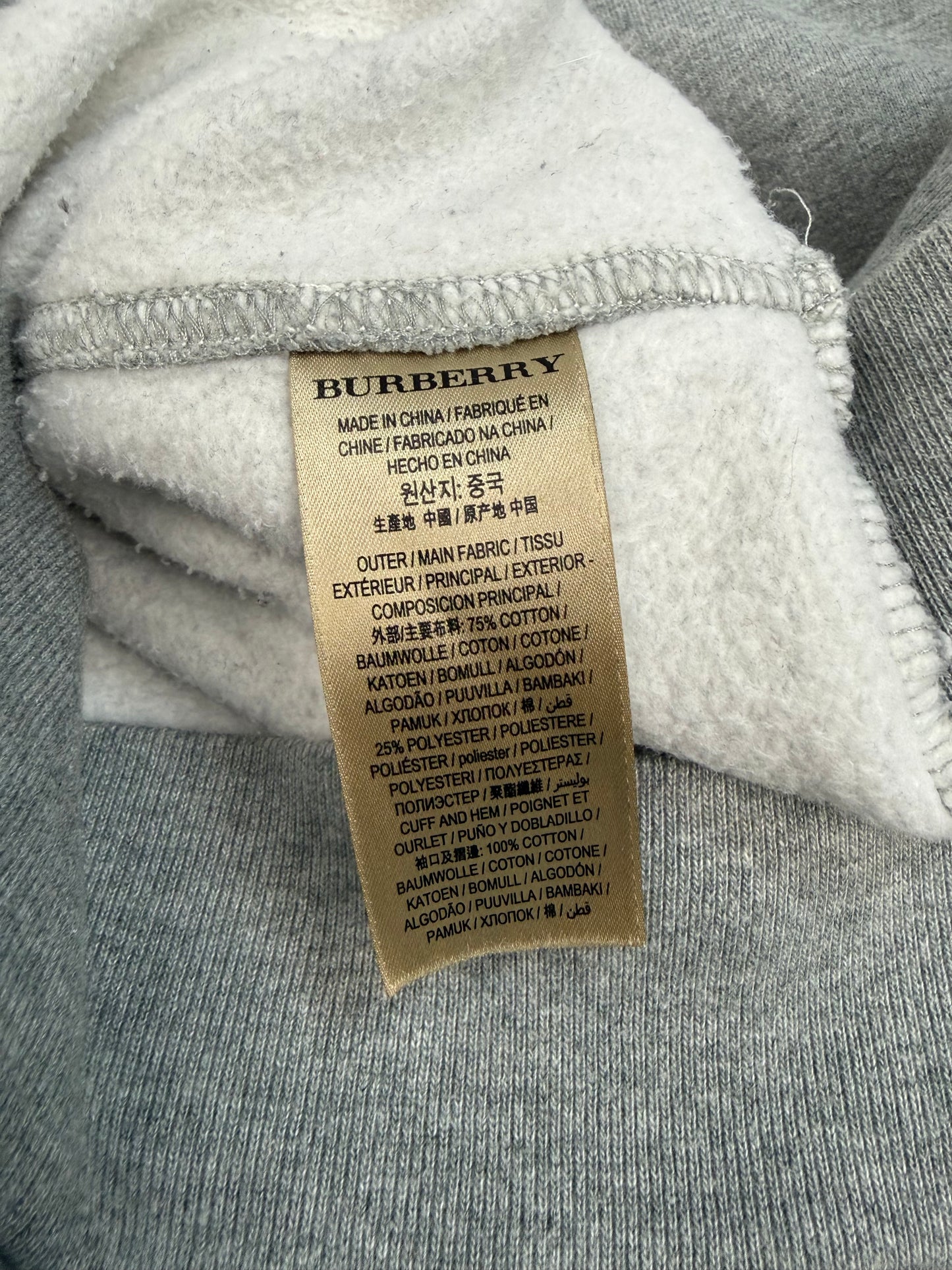 Burberry Hoodie hellgrau Gr. XL