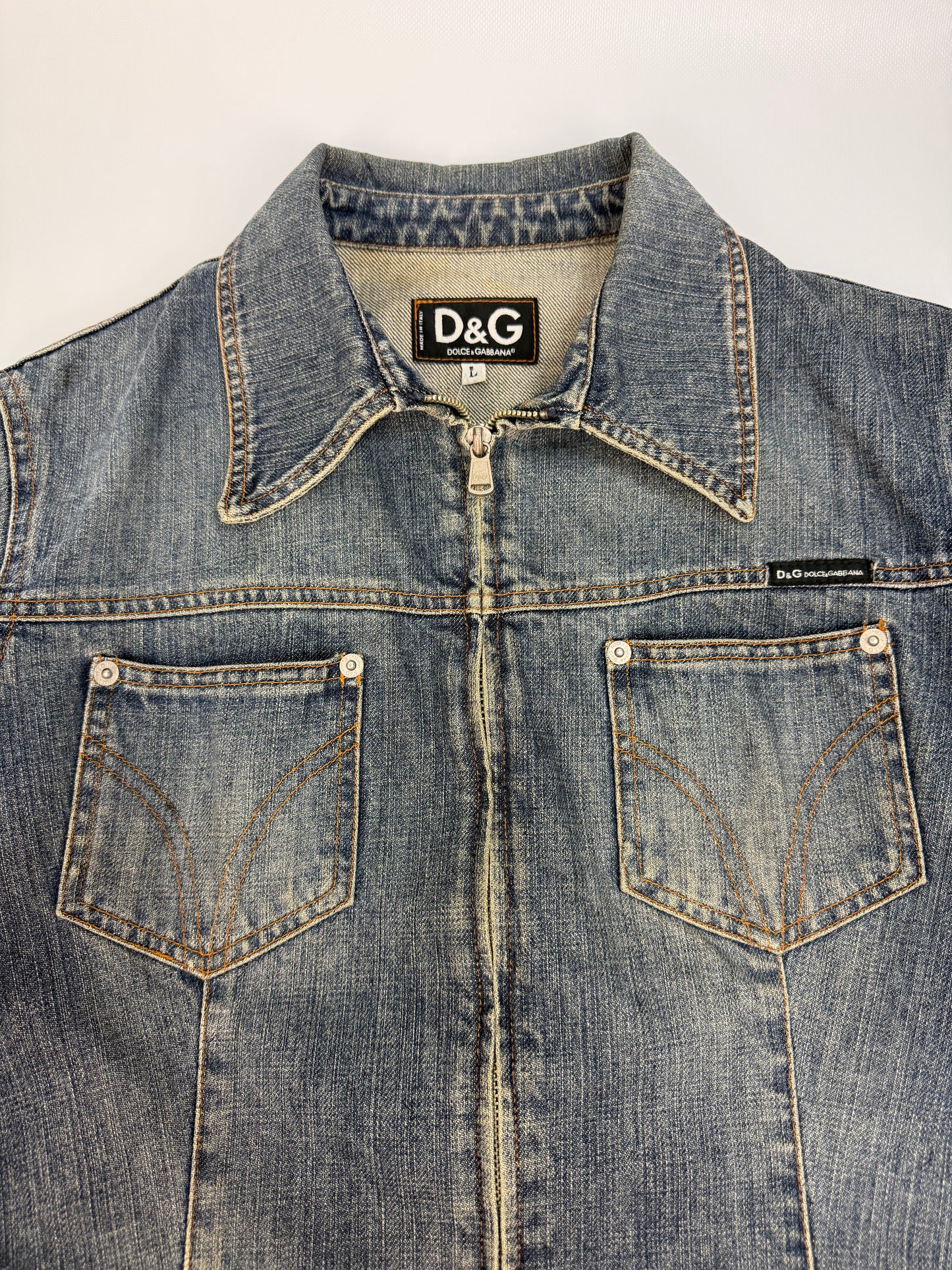 Vintage Dolce & Gabbana Jeansjacke blau Gr. L