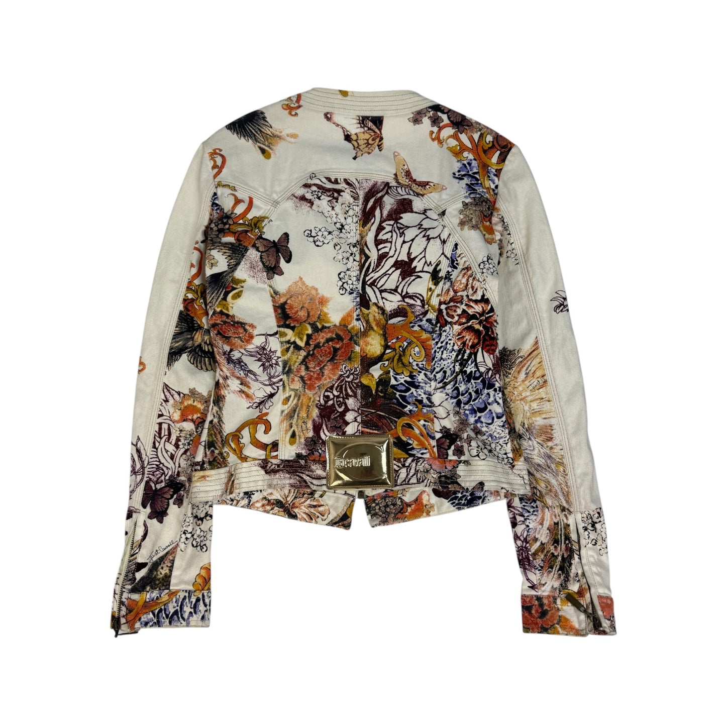 Vintage Just Cavalli Jacke weiß / orange Gr. S