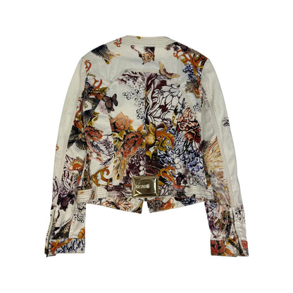 Vintage Just Cavalli Jacke weiß / orange Gr. S
