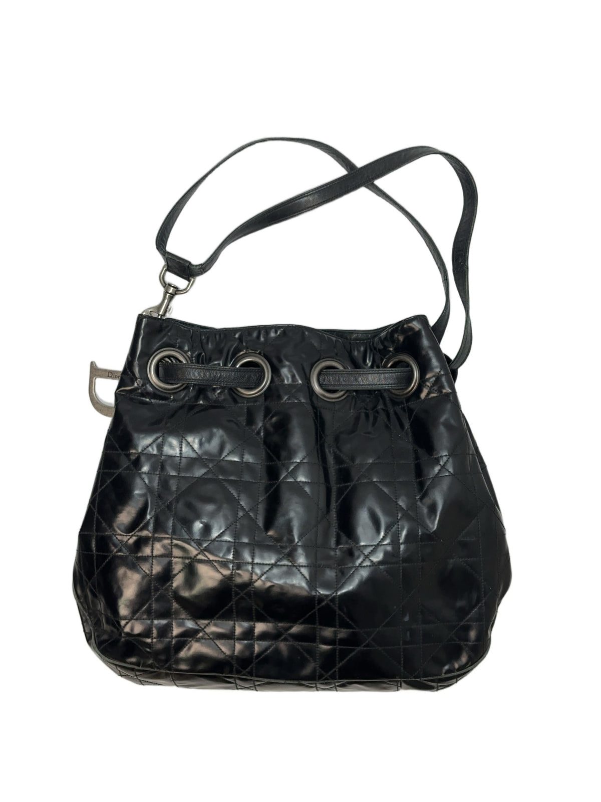 Christan Dior Cannage Lackleder Tasche