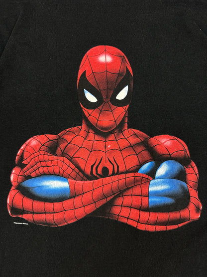 Vintage Spider Man T-Shirt schwarz Gr. XL