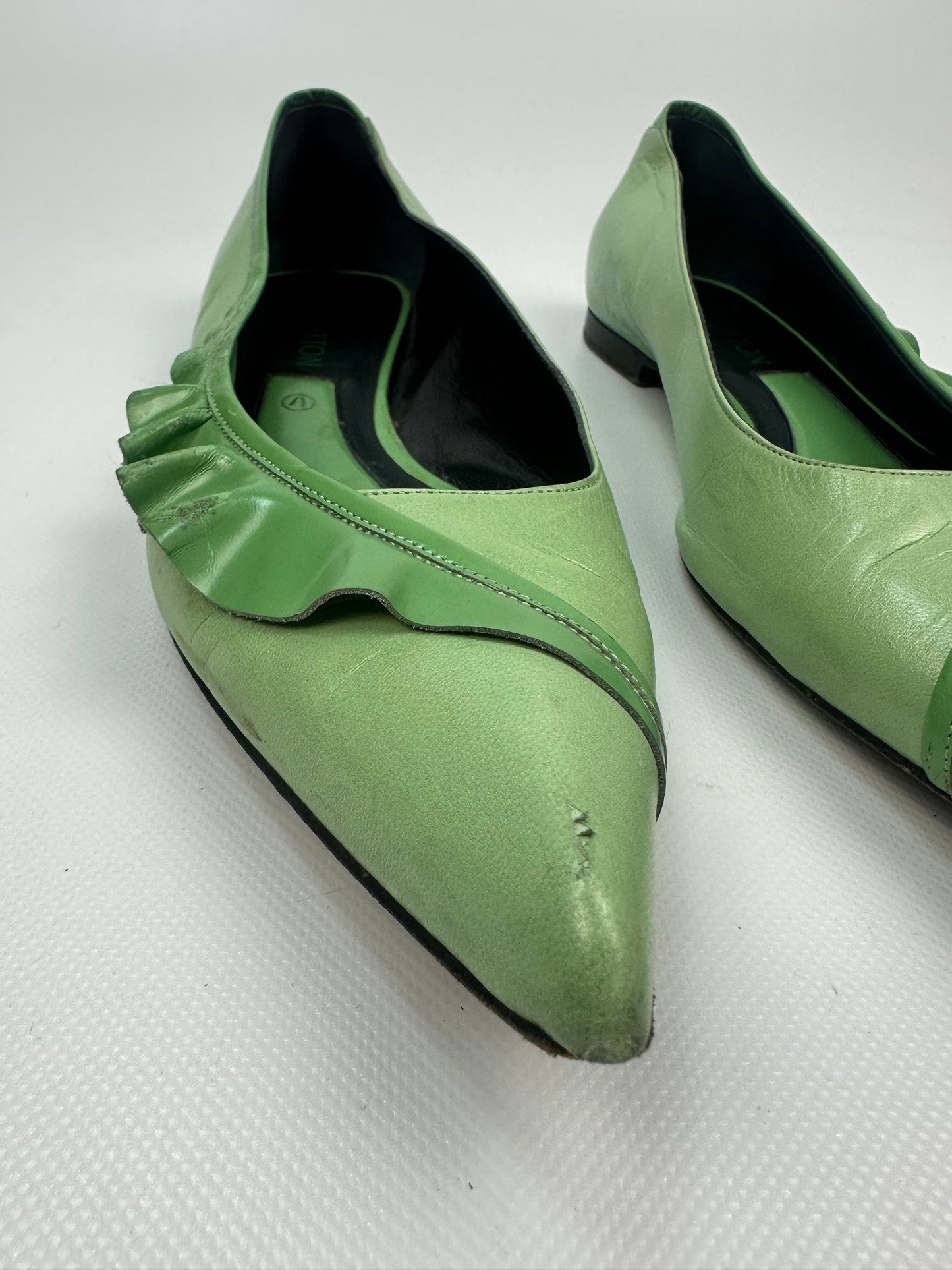 Vintage Louis Vuitton Ballerinas grün Gr.39