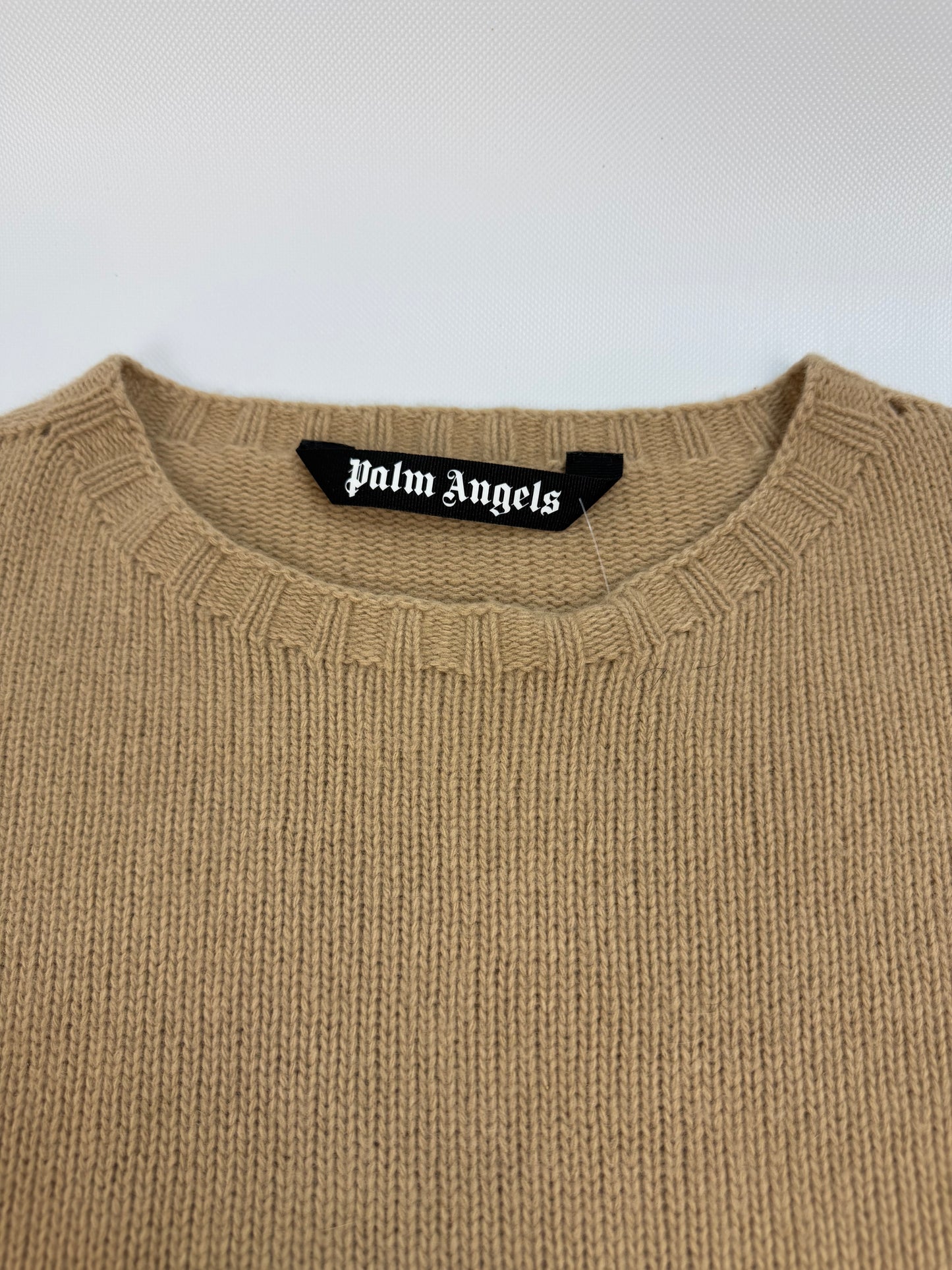 Palm Angels Pullover braun / weiß Gr. XXL
