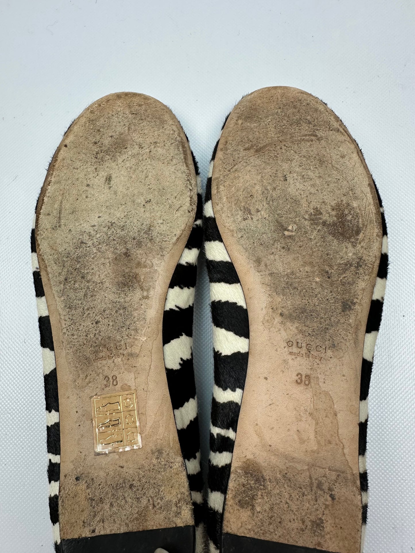 Vintage Gucci Ballerinas schwarz/weiß Gr. 38