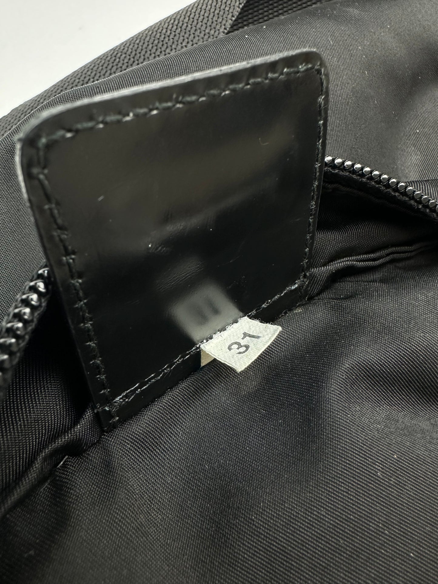 Vintage Prada Nylon Messenger Umhängetasche schwarz