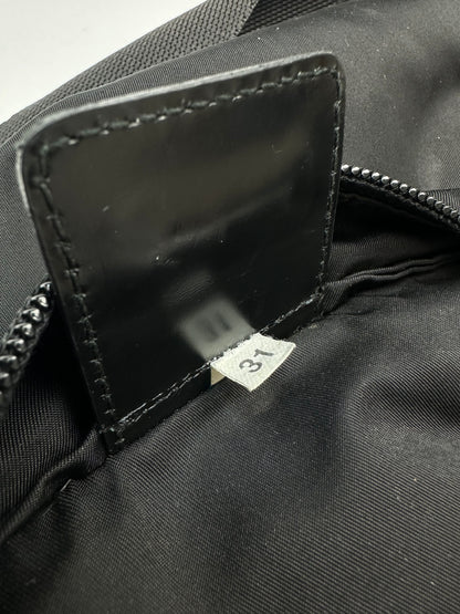 Vintage Prada Nylon Messenger Umhängetasche schwarz