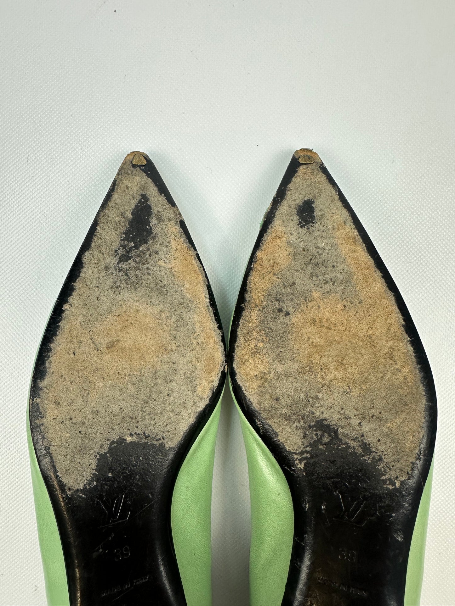 Vintage Louis Vuitton Ballerinas grün Gr.39