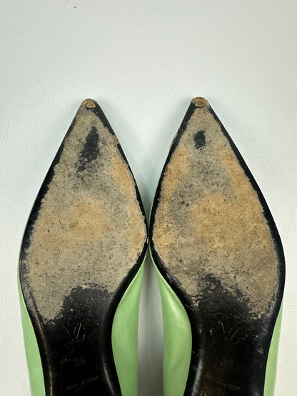 Vintage Louis Vuitton Ballerinas grün Gr.39