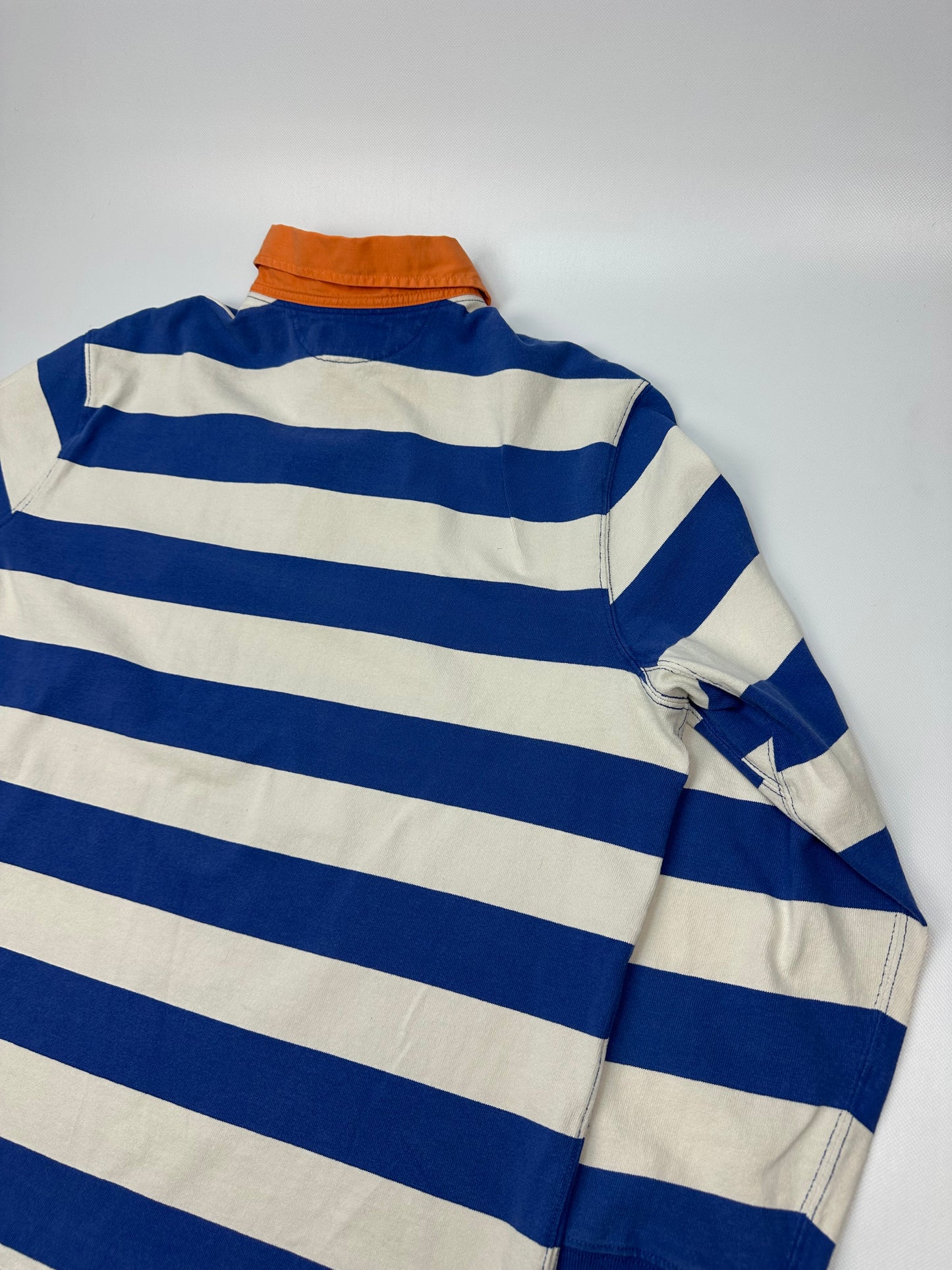 Vintage Polo Ralph Lauren Polohemd blau/weiß XXL
