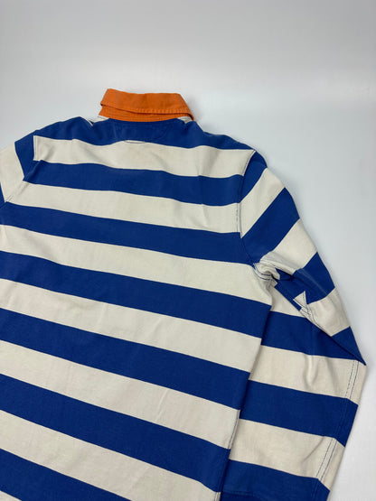 Vintage Polo Ralph Lauren Polohemd blau/weiß XXL