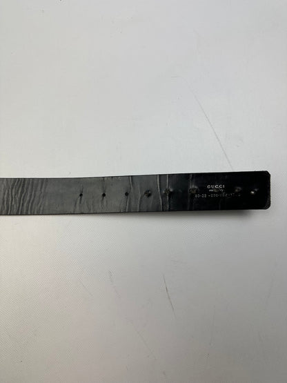 Vintage Gucci Gürtel schwarz/silber Gr. 80