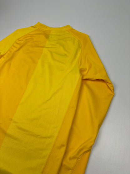 Vintage Nike Manchester United Fußballtrikot gelb L Kids