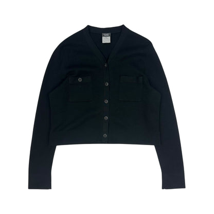 Vintage Chanel Uniform Strickjacke schwarz Damen XXL
