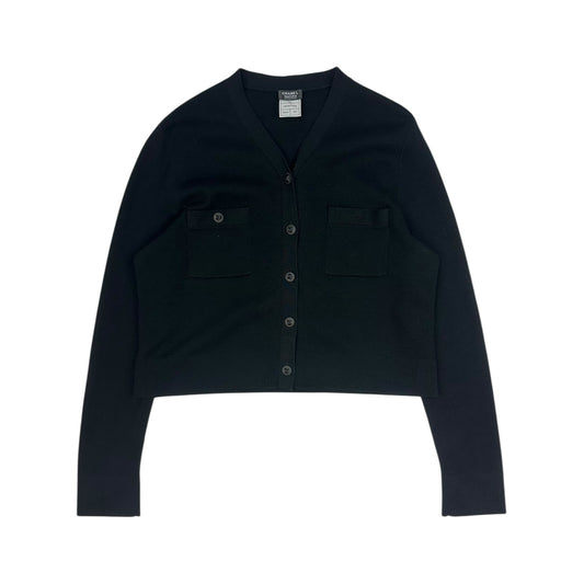 Vintage Chanel Uniform Strickjacke schwarz Damen XXL
