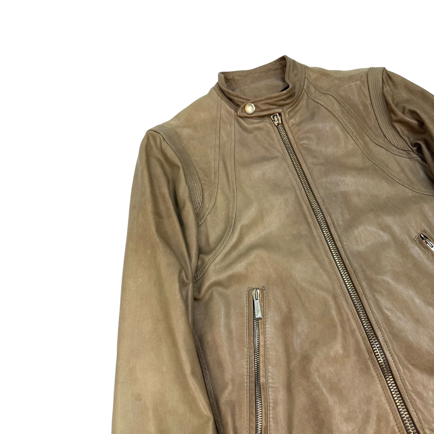 Vintage Just Cavalli Lederjacke braun Gr. 48