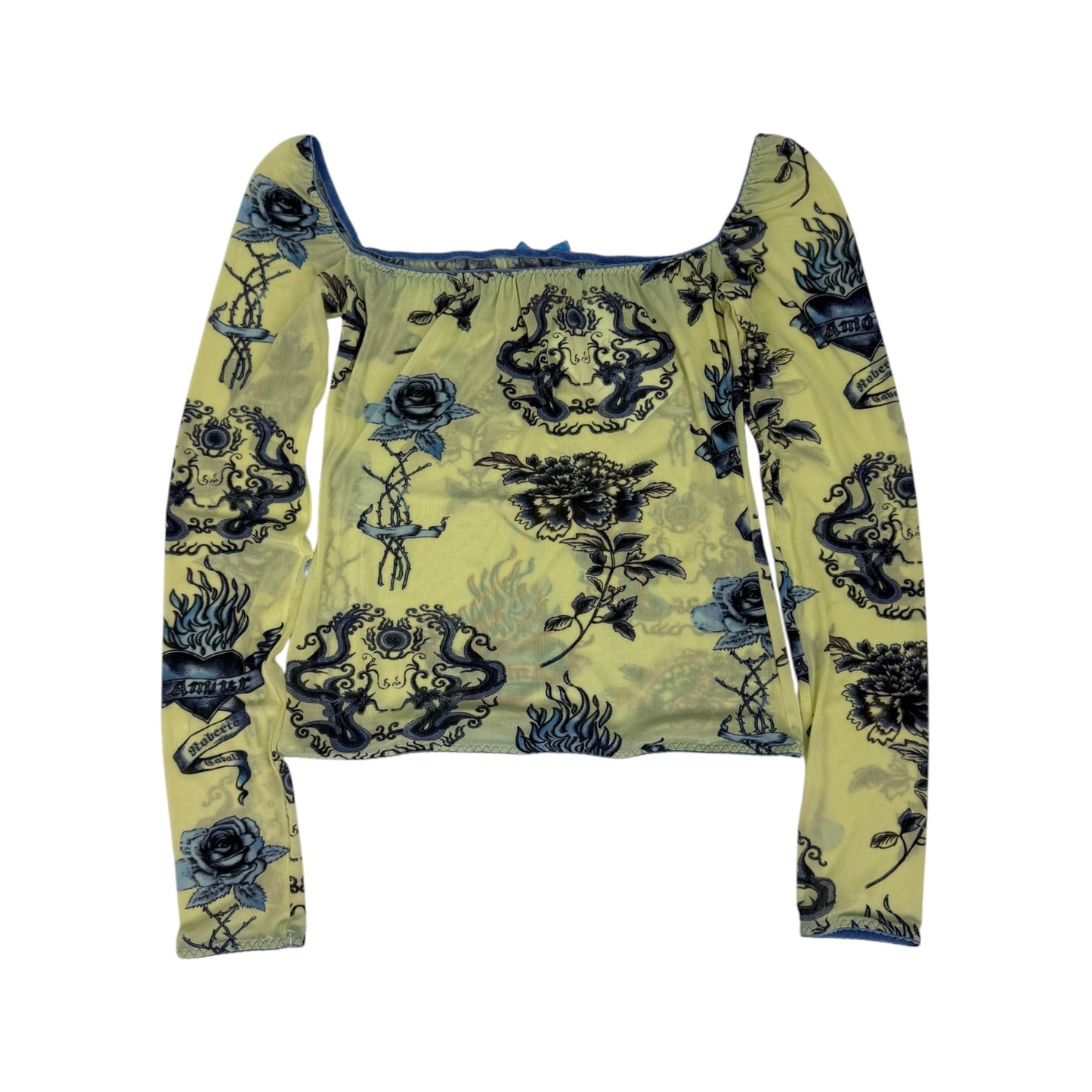 Vintage Roberto Cavalli Top gelb Gr. 42