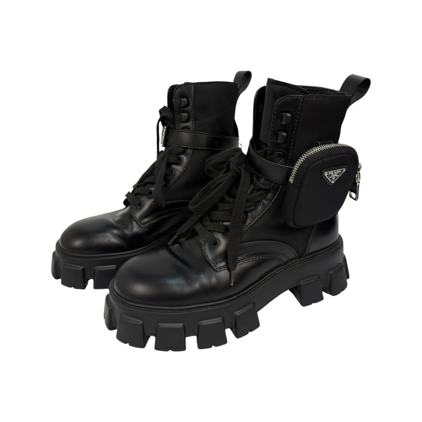 Prada Monolith Stiefel schwarz Gr. 41,5