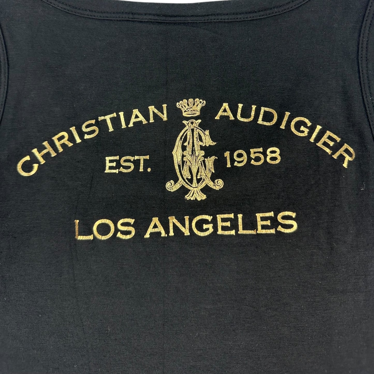 Vintage Christian Audigier Top schwarz Damen M
