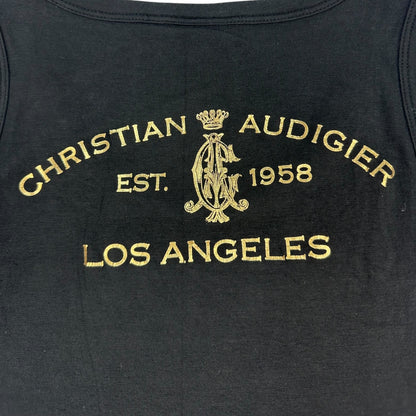 Vintage Christian Audigier Top schwarz Damen M