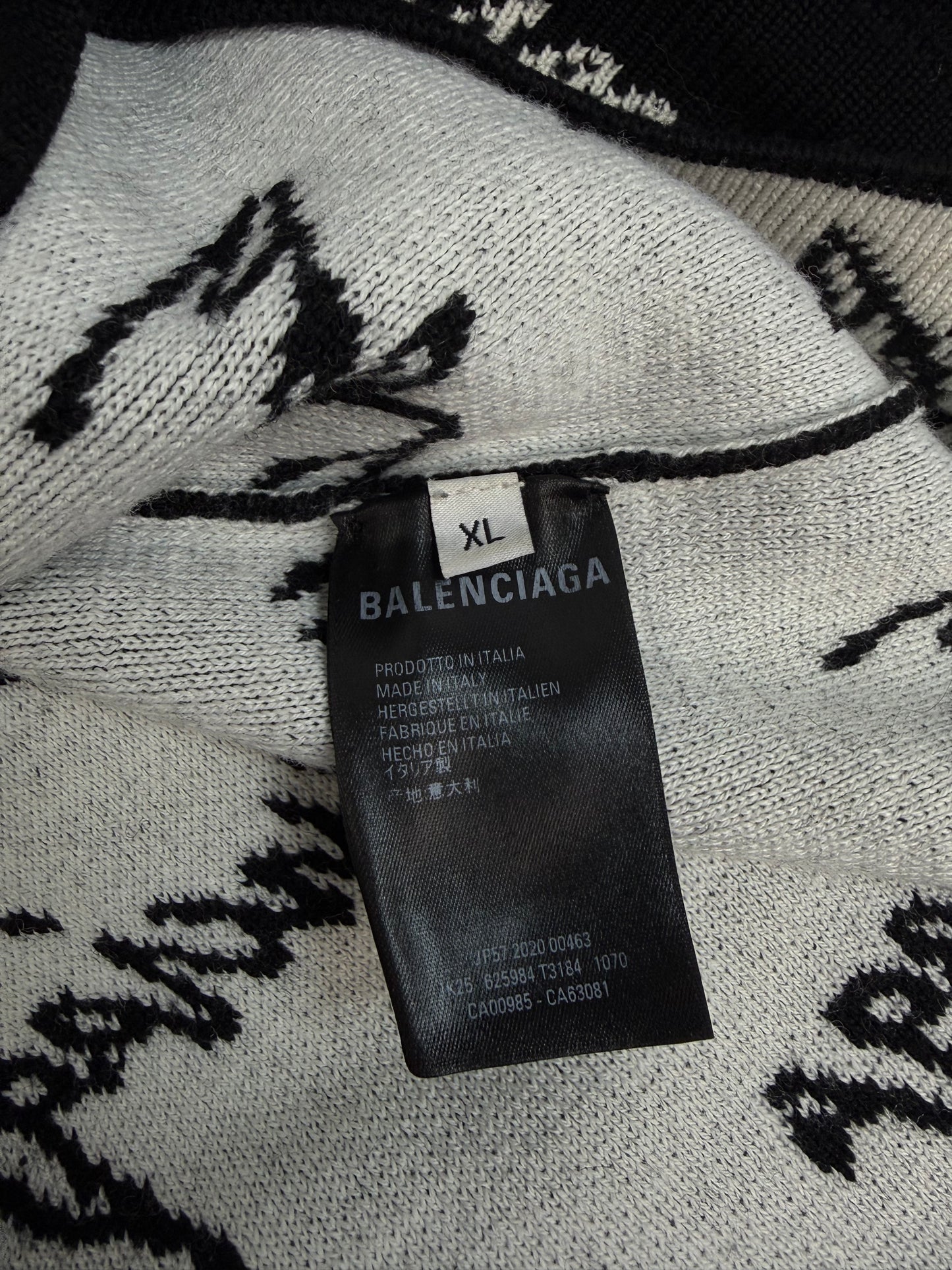 Balenciaga Pullover schwarz / weiß Gr. Frauen XL