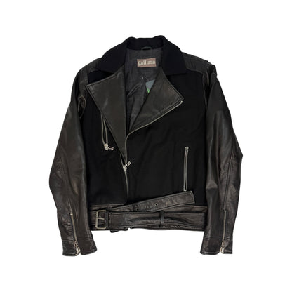 Vintage Galliano Lederjacke schwarz Gr. 52