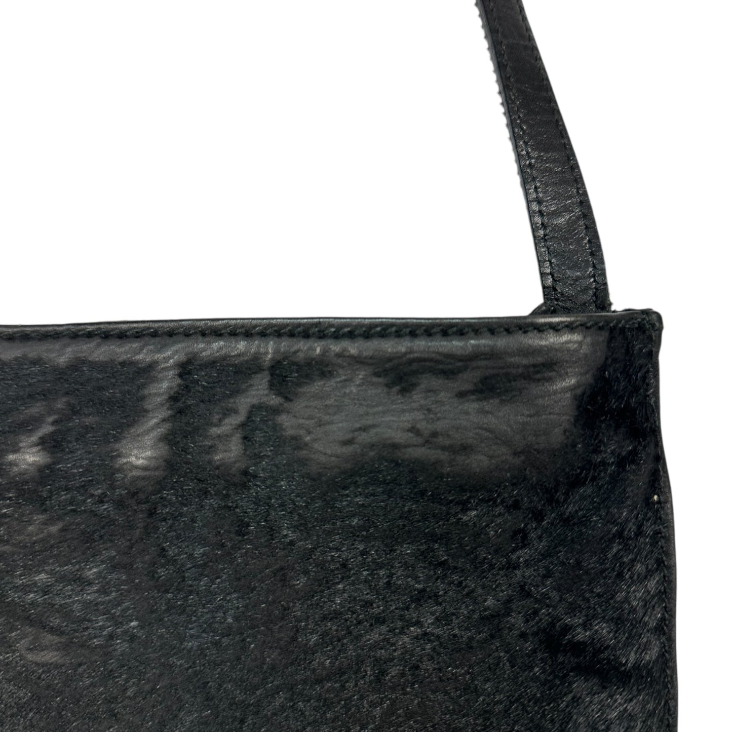 Vintage Prada Umhängetasche Ponyhair schwarz