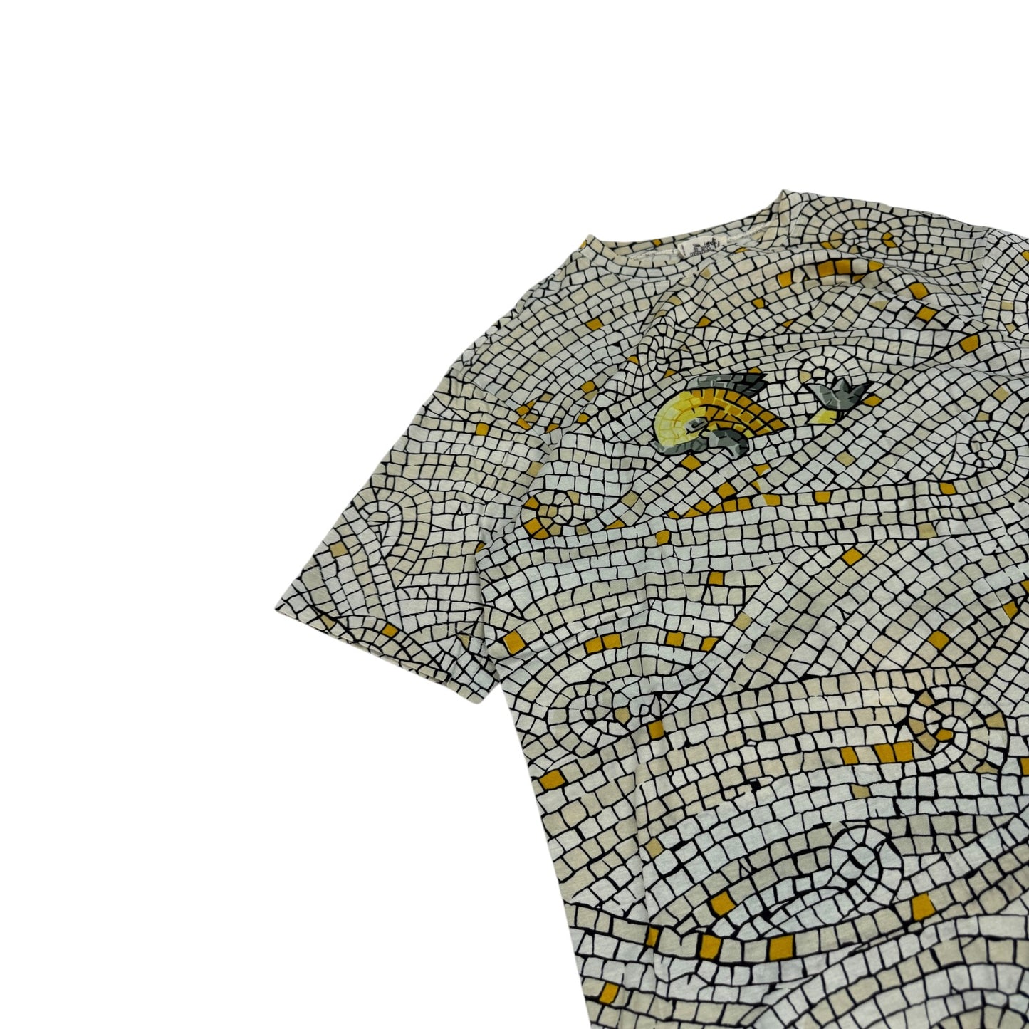 Vintage Hermes Mosaik T-Shirt weiß Gr. S