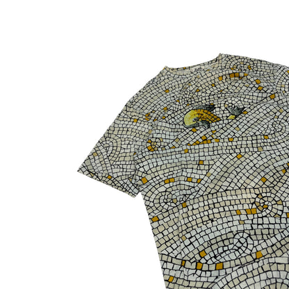 Vintage Hermes Mosaik T-Shirt weiß Gr. S