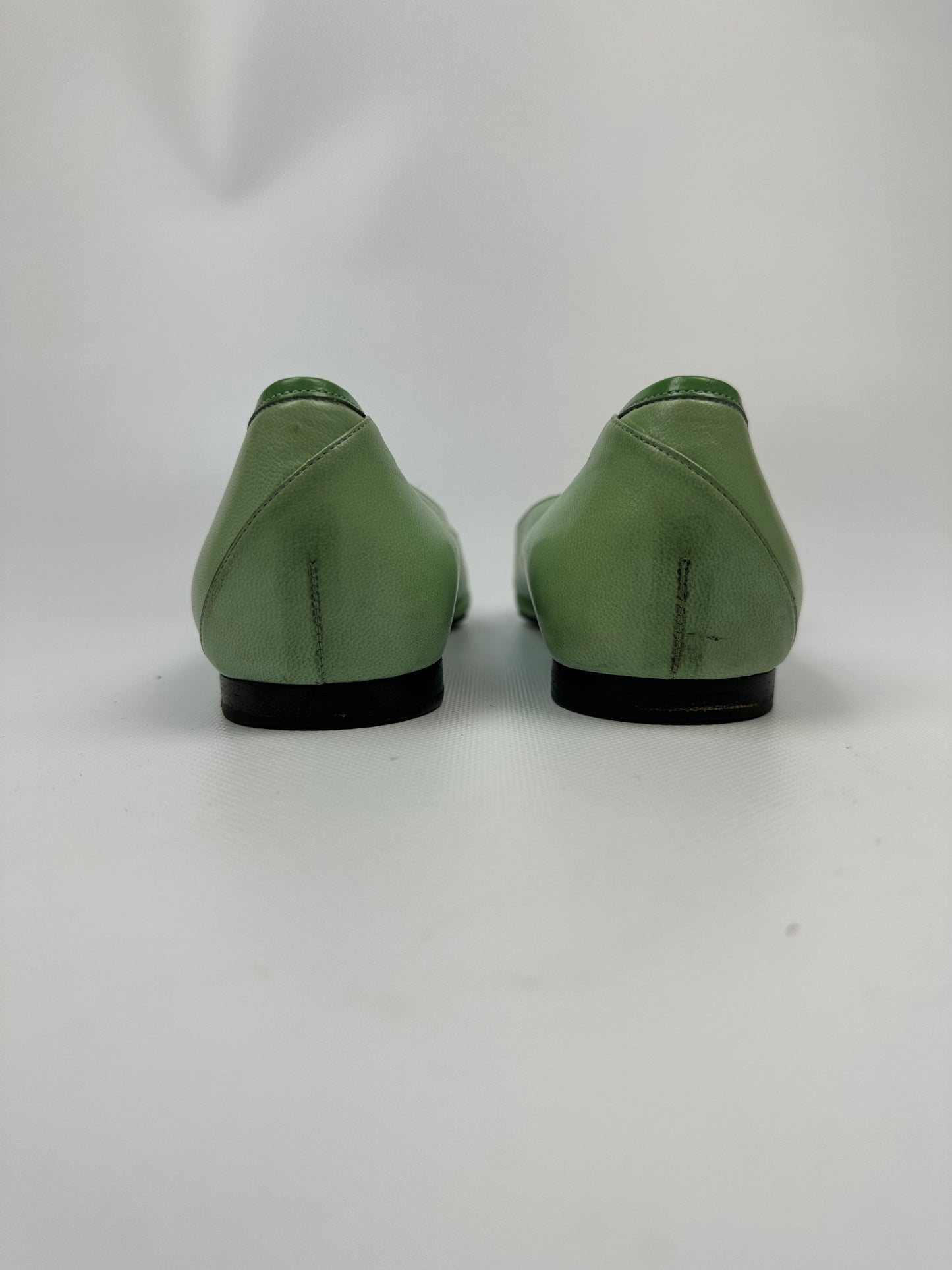 Vintage Louis Vuitton Ballerinas grün Gr.39