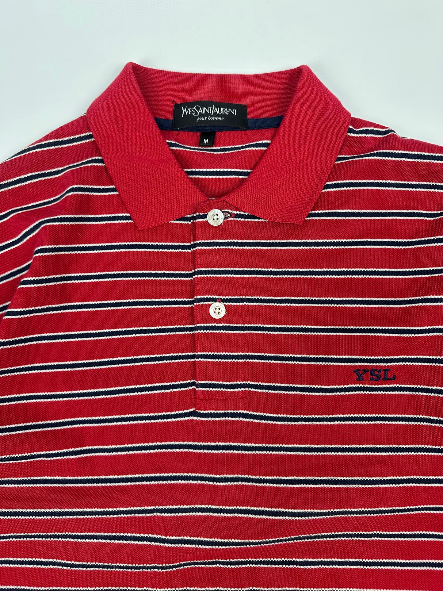 Vintage Yves Saint Laurent Polohemd rot Gr. L