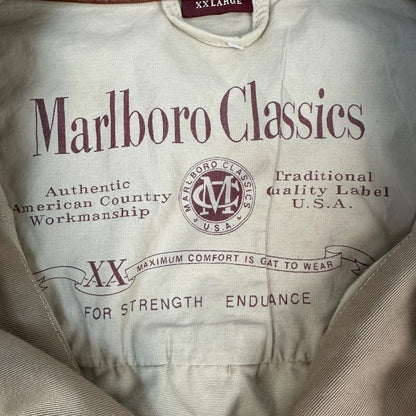 Vintage Marlboro Classics Jacke beige / braun XXL