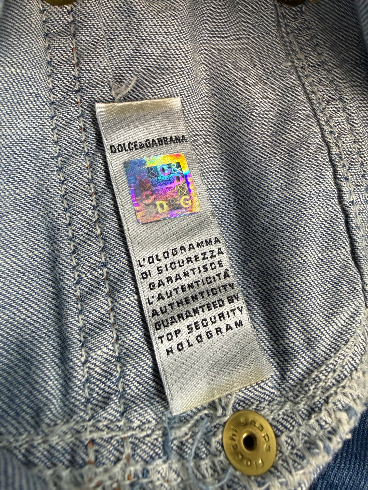 Vintage Dolce & Gabbana Jeansjacke blau Gr. M