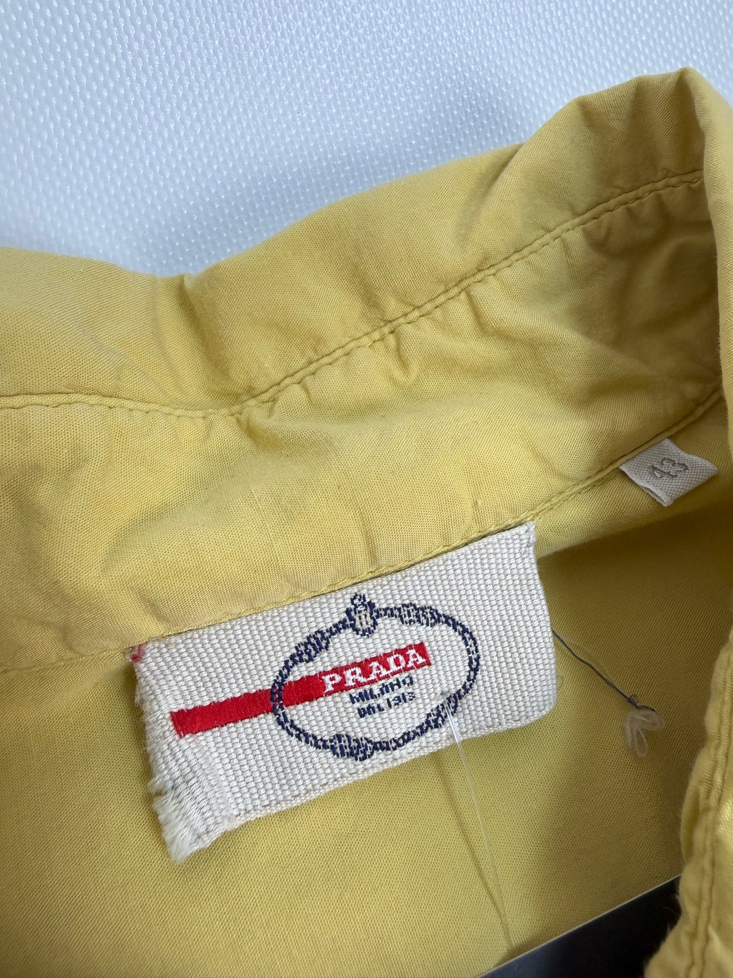 Vintage Prada Hemd gelb Gr. 43