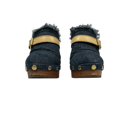 Vintage Louis Vuitton Heels Denim / Holz 38