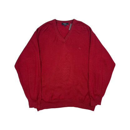 Vintage Burberry Pullover rot 7/XL